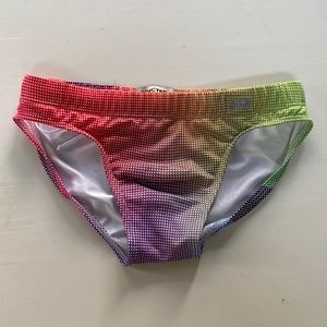 Addicted Men’s S multicolor dots swim brief